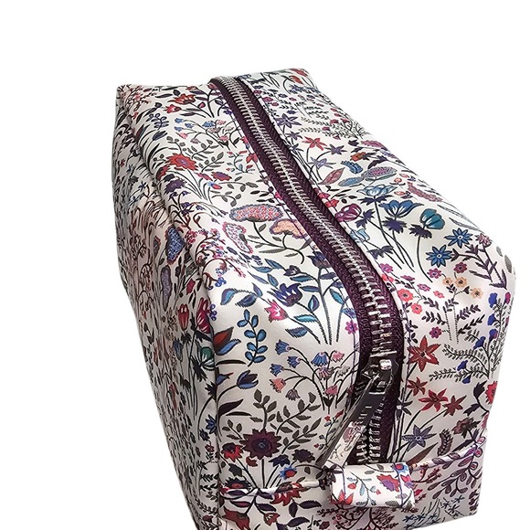 Liberty London Floral Print Cosmetic Bag Travel Makeup Organizer Zipper Pouch - Picture 5 of 9
